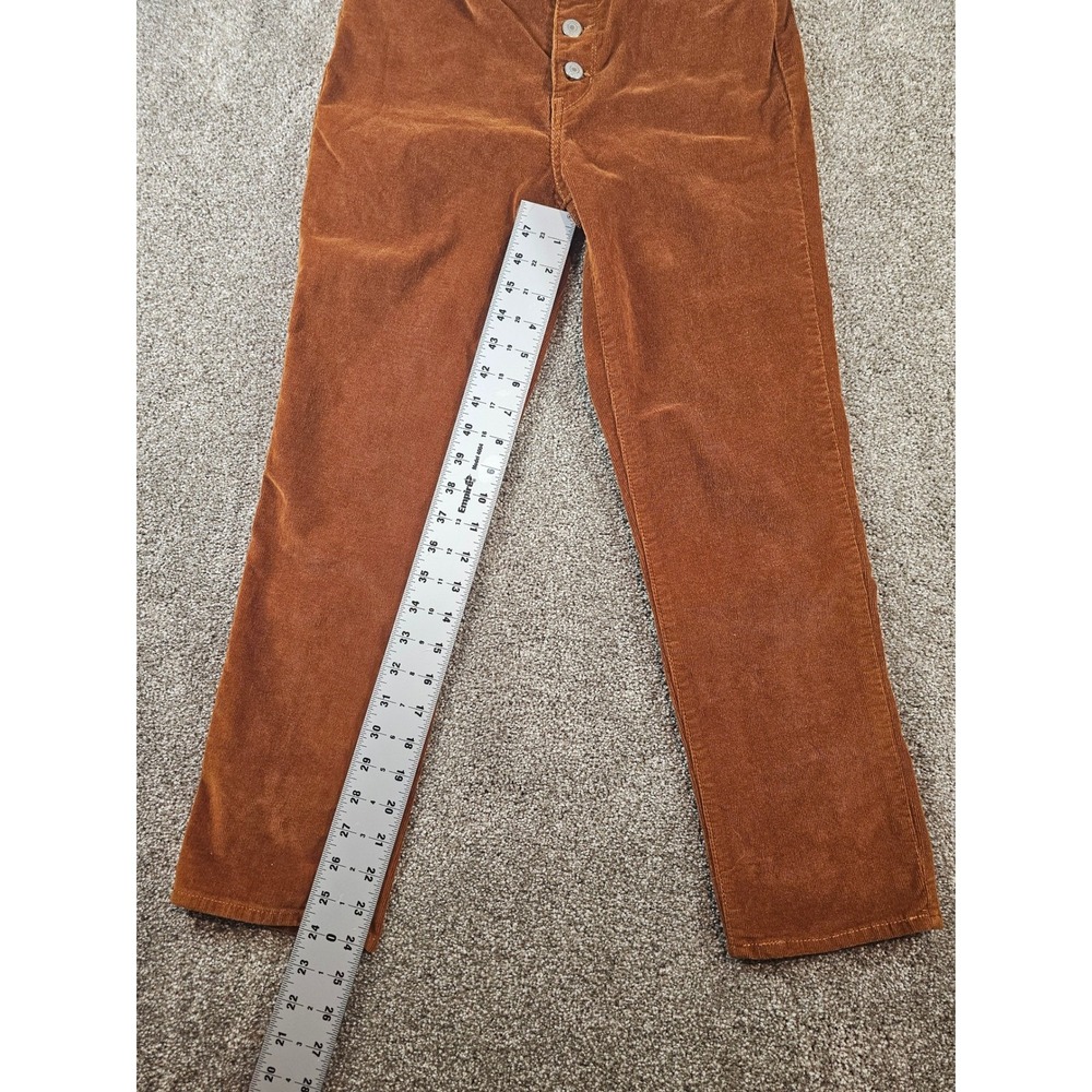Levis 724 High Rise Straight Corduroy Pants Rust Orange Button Fly 27 79066-0003 - Picture 10 of 15